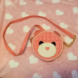 Betsey Johnson Pink Bear Crossbody Purse